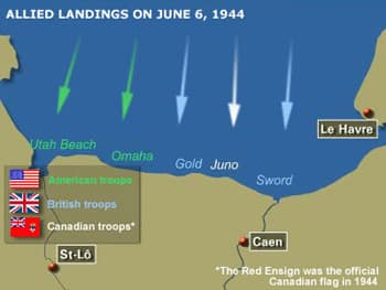 Juno Beach Normandy Map