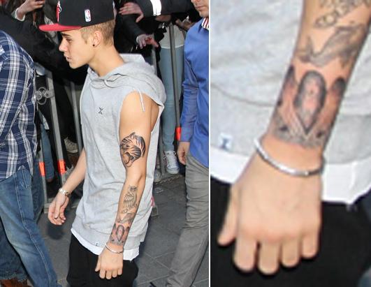 Justin Bieber Tattoo 2013 April