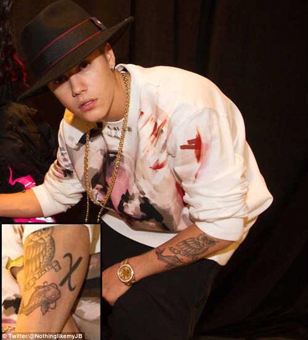 Justin Bieber Tattoo 2013 On Arm