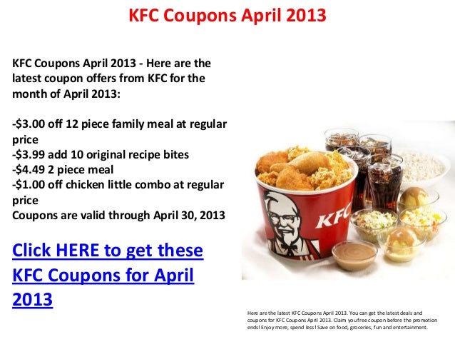 Kfc Coupons 2013 Printable April