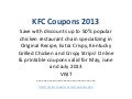 Kfc Coupons July 2013