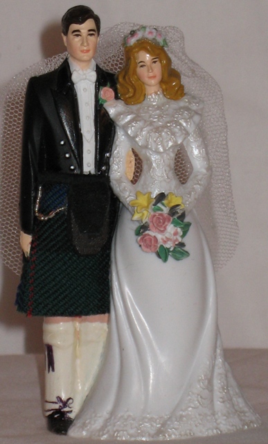 Kilt Wedding Cake Topper