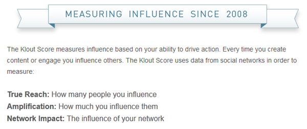 Klout Score Meaning