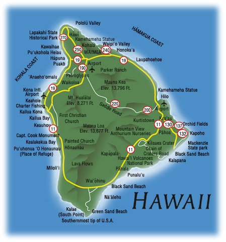 Kona Hawaii Map