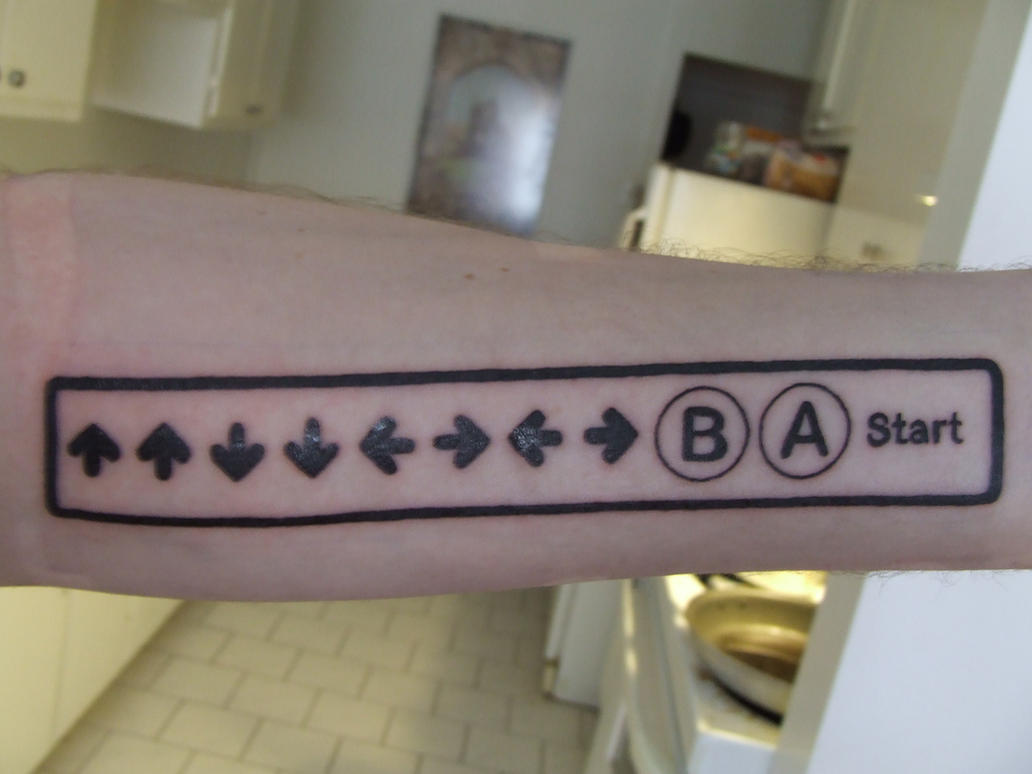 Konami Code Tattoo