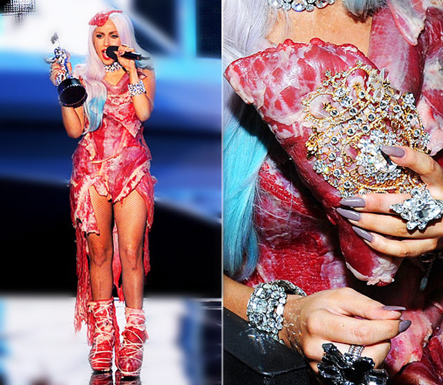 Lady Gaga Meat Dress Real Meat