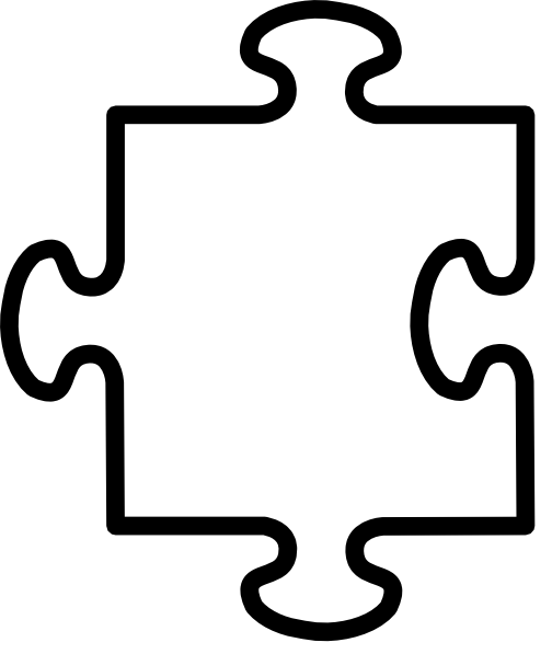 Large Jigsaw Piece Template