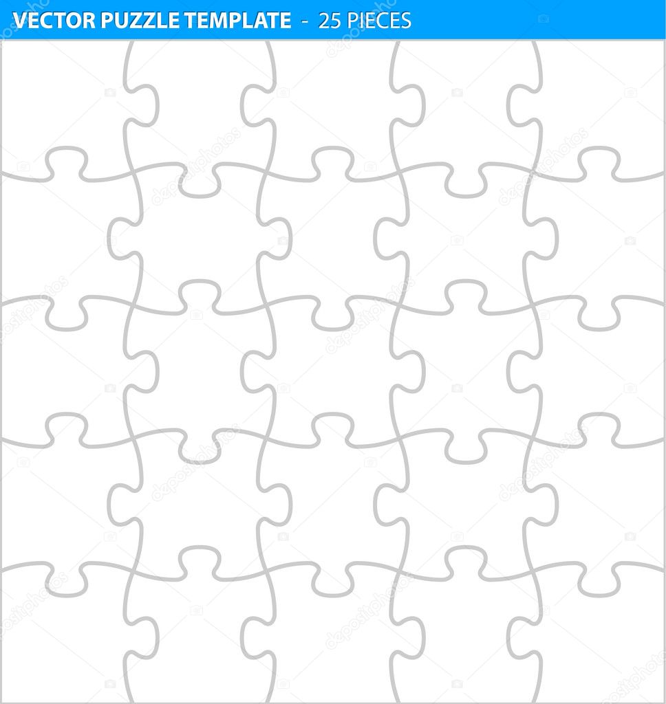 Large Jigsaw Piece Template