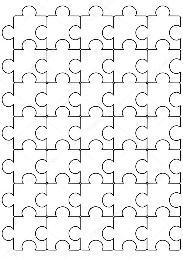 Large Jigsaw Piece Template