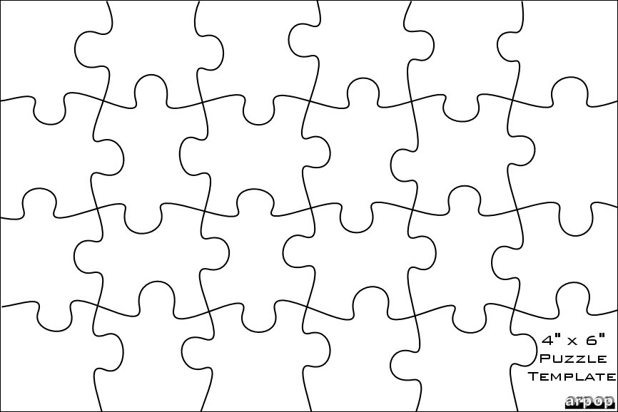 Large Jigsaw Piece Template