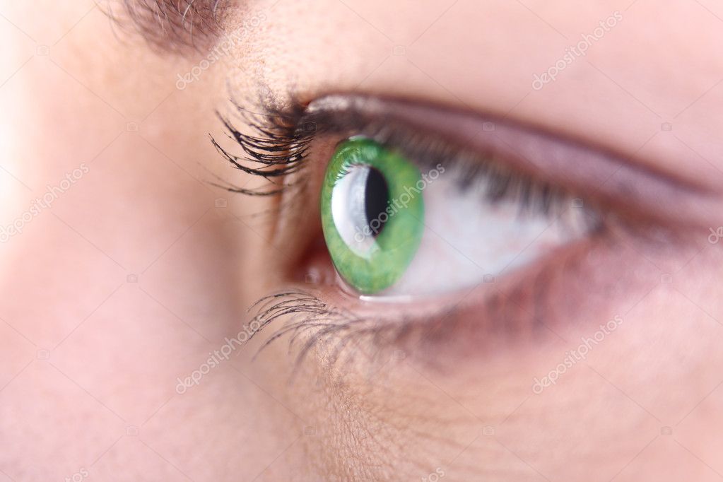 Light Green Eyes Close Up