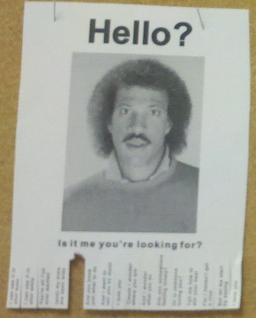 Lionel Richie Hello Poster