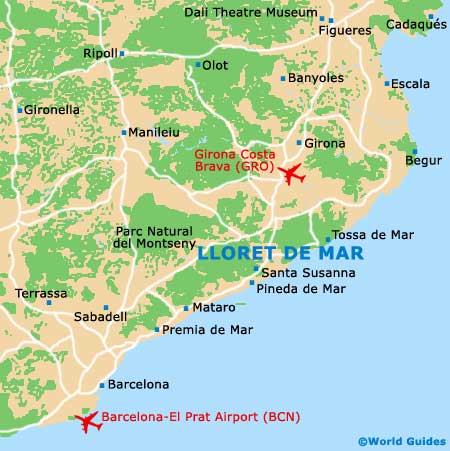 Lloret De Mar Map