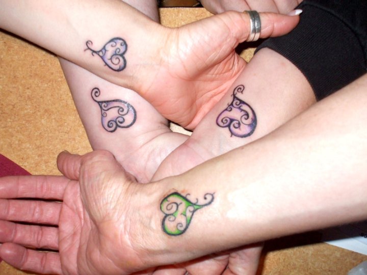 Love Heart Tattoos On Wrist