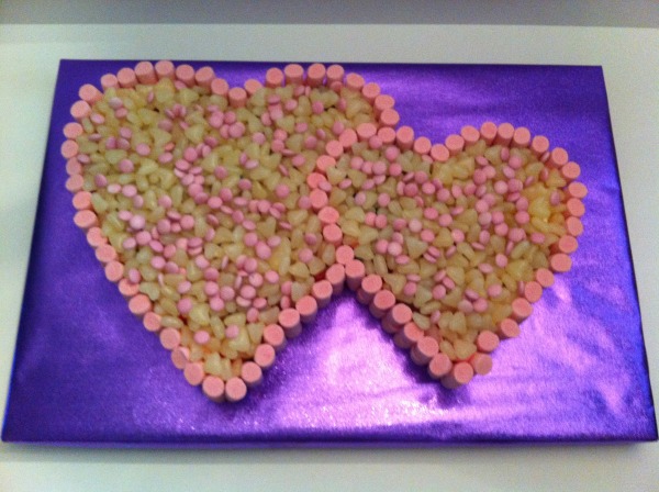 Love Hearts Sweets Cake