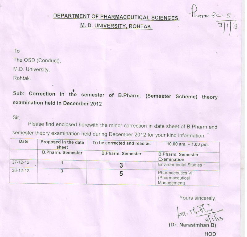 Mdu Rohtak Date Sheet B.tech