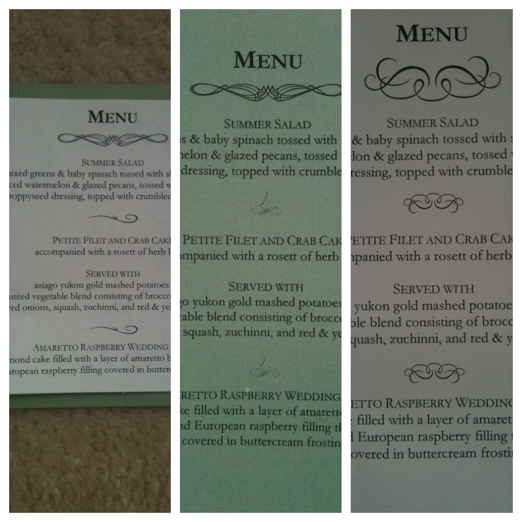 Menu Card Example