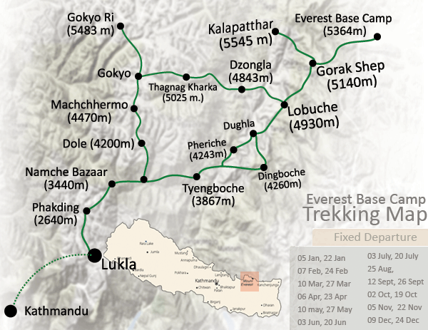 Mount Everest Base Camp Map