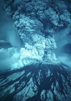 Mount Fuji Japan Erupting