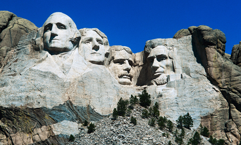 Mount Rushmore Faces Us Presidents