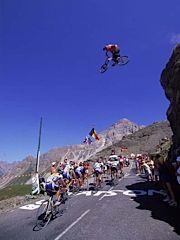 Mountain Bike Jump Over Tour De France