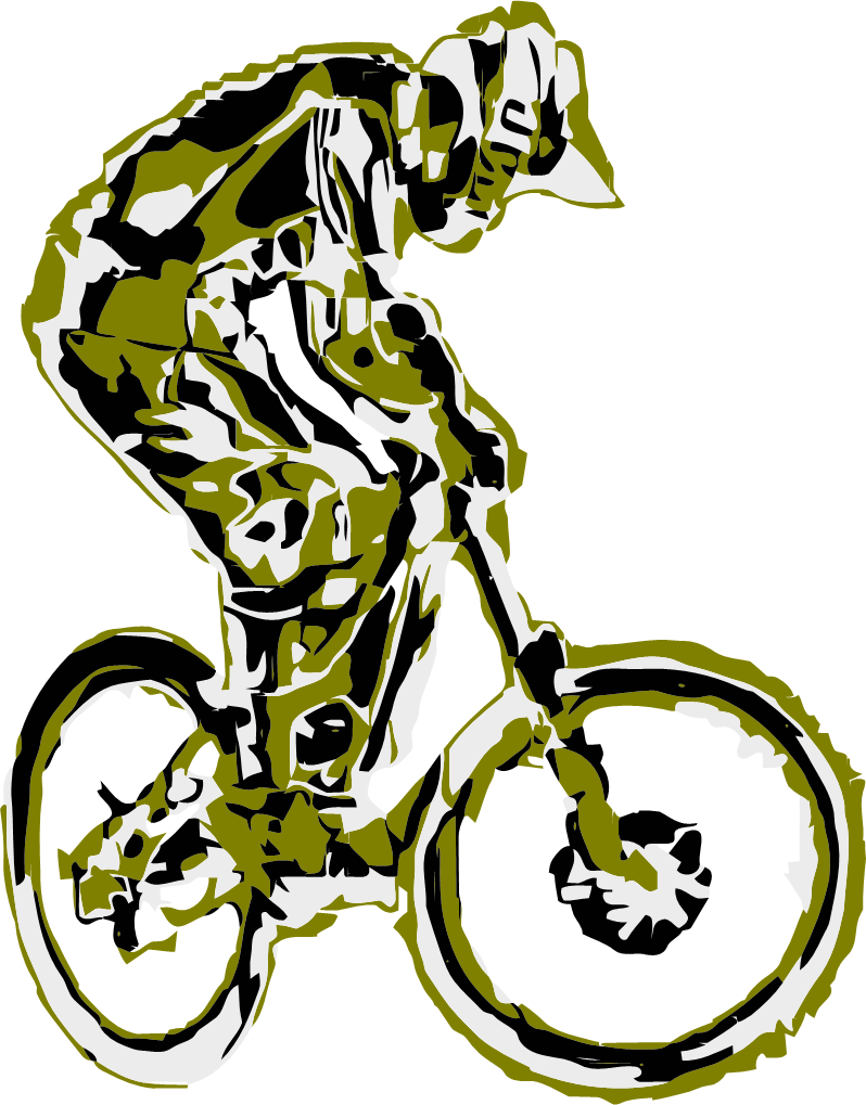 Mountain Biker Vector Free