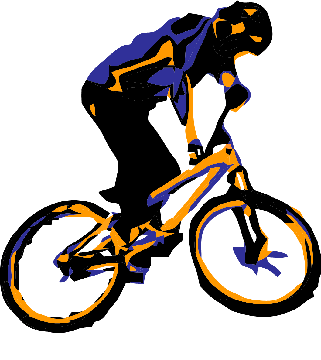 Mountain Biker Vector