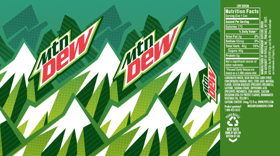 Mountain Dew Can Label