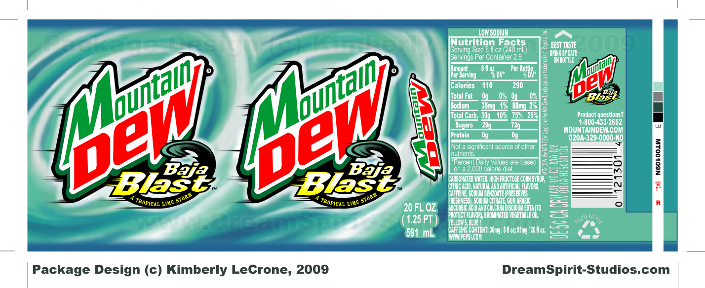 Mountain Dew Can Label