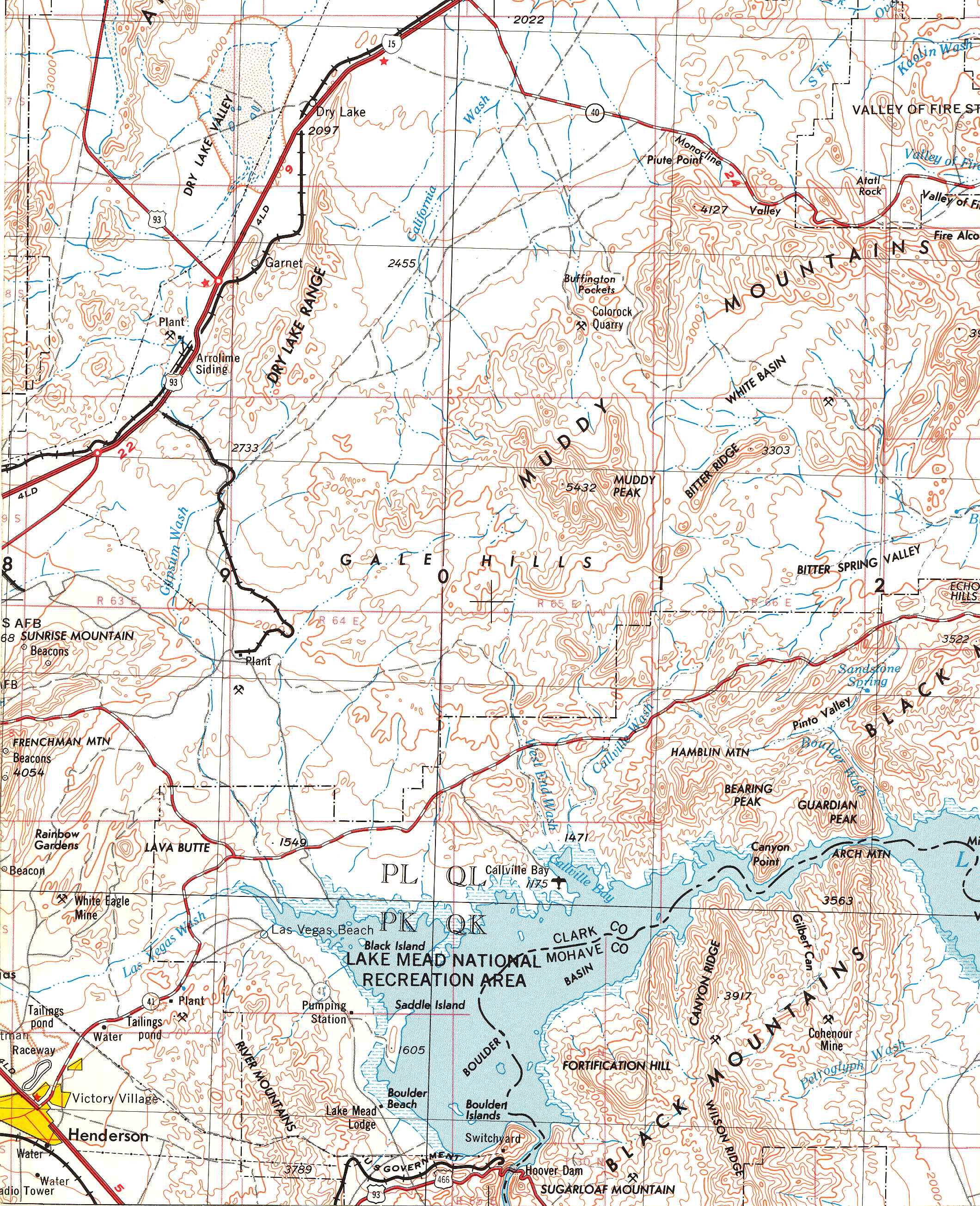 Nevada Hoover Dam Map