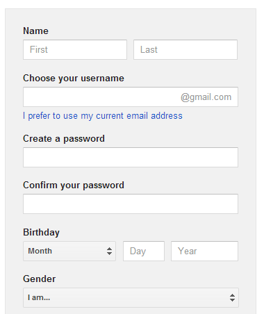 New Gmail Account Create