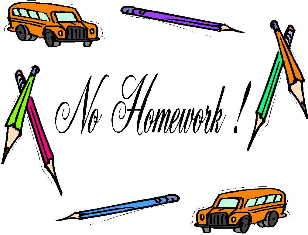 No Homework Clipart