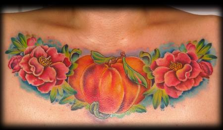 Peach Blossom Flower Tattoo