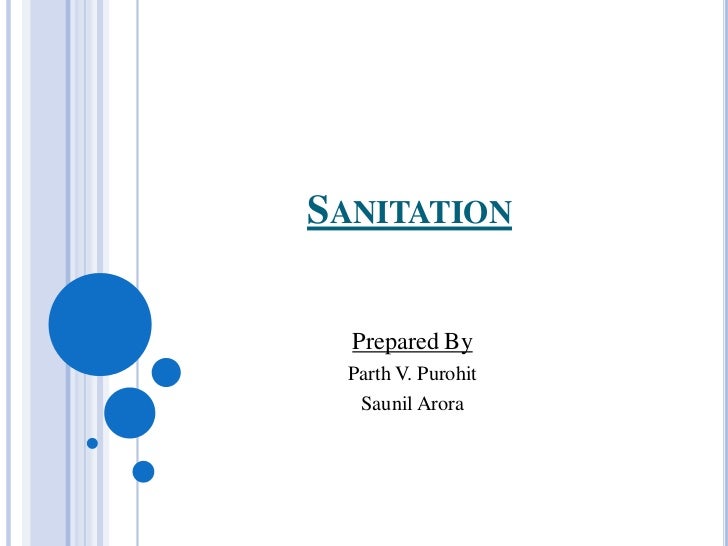 Personal Hygiene And Sanitation Ppt