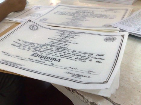 Philippine High School Diploma Sample