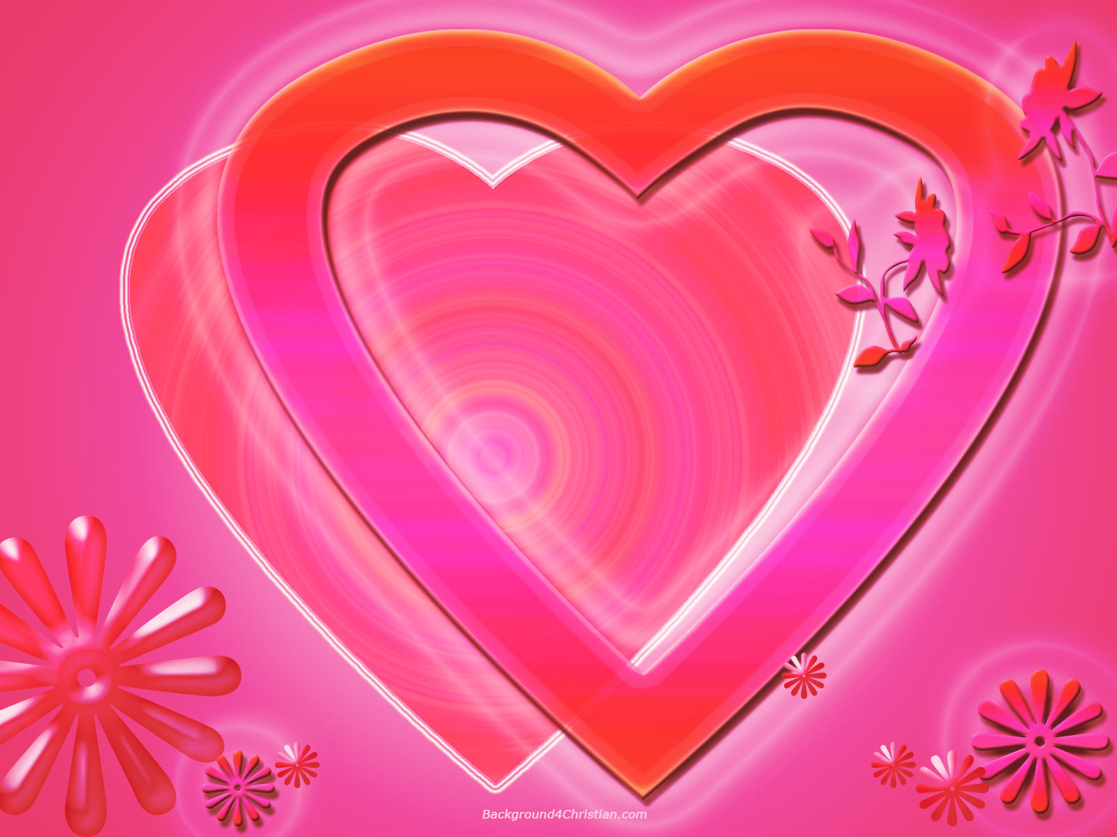 Pink Love Hearts Backgrounds