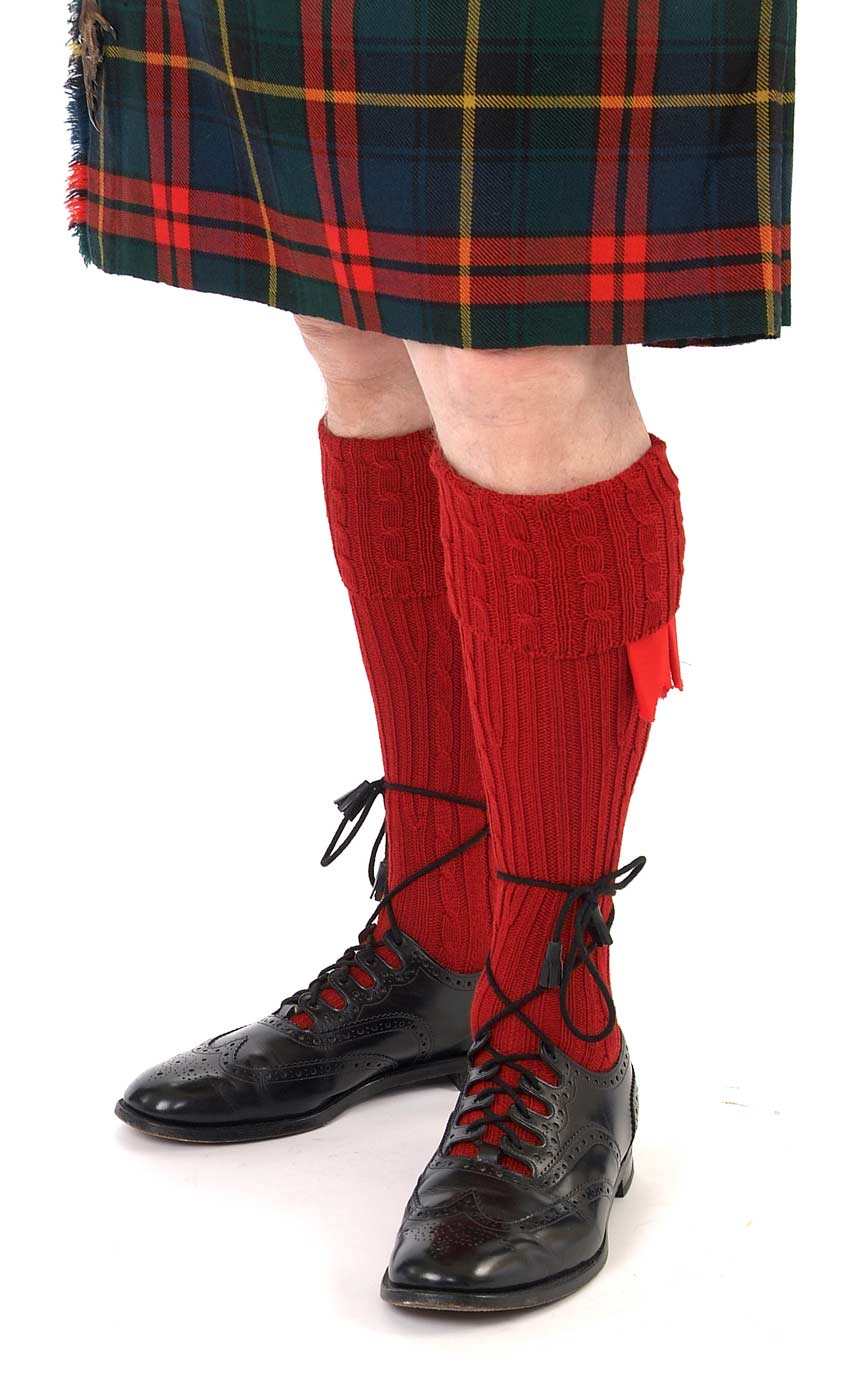 Red Kilt Socks