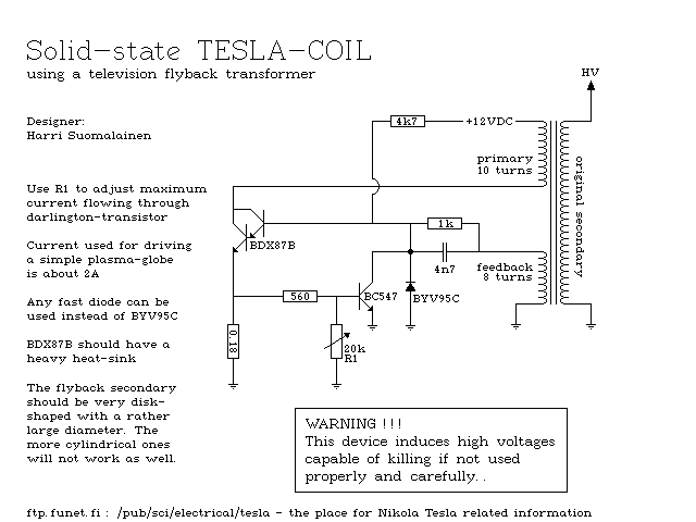 Small Tesla Coil Schematic