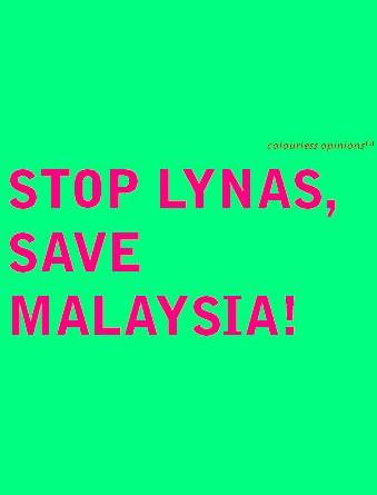 Stop Lynas Save Malaysia Poster