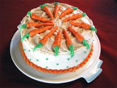 Sugar Carrot Cake Decorations