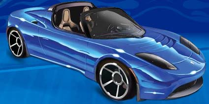 Tesla Roadster Blue