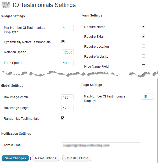 Testimonials Page Wordpress