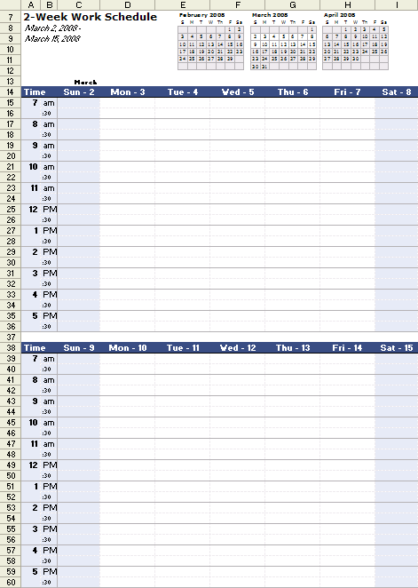 Timeline Template Excel