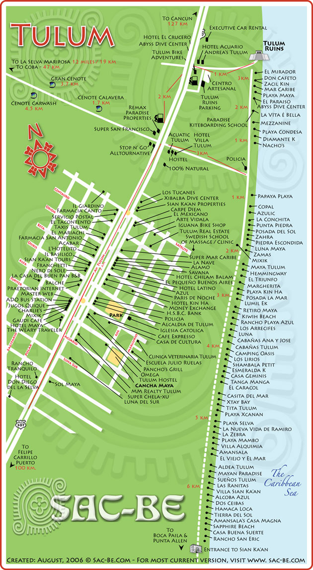 Tulum Mexico Map