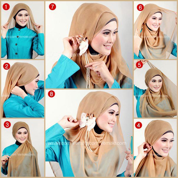 Tutorial Hijab Modern Simple
