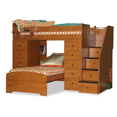 Twin Over Futon Bunk Bed With Stairs
