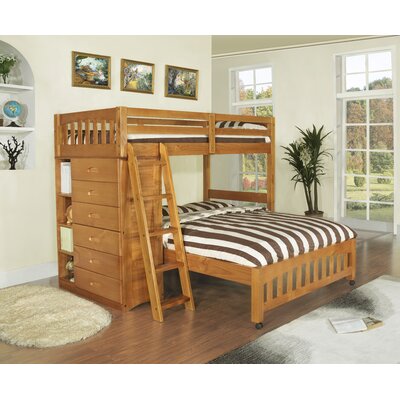 Twin Over Futon Bunk Bed With Stairs