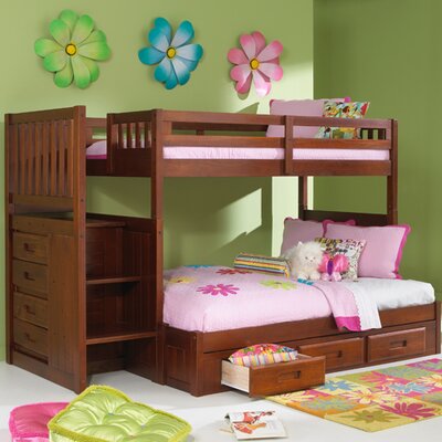 Twin Over Futon Bunk Bed With Stairs