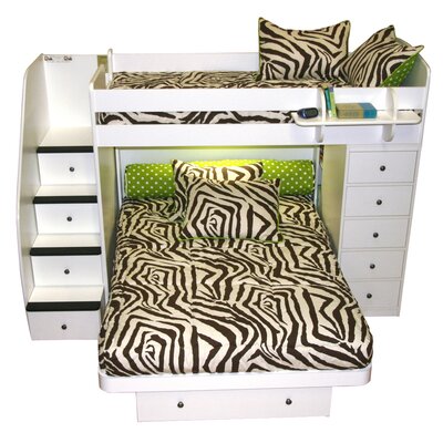 Twin Over Futon Bunk Bed With Stairs