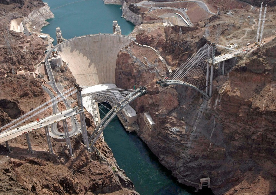 View From Hoover Dam Bypass Bridge
